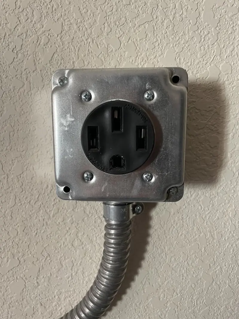 NEMA 14-50 outlet installed for Smart Home Electrical in Olive